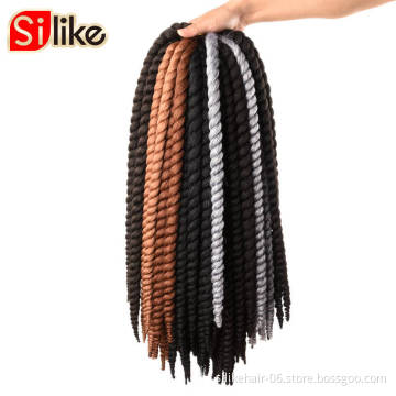 Havana Twist Crochet Braids 14 18 22 inch Synthetic Crochet Hair Extensions Silike 12 Roots  8 Pure Colors For Black Women